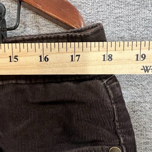 Eddie Bauer Womens Mini Corduroy Pants Size 12 Brown Slightly Curvy Straight - Picture 8 of 16